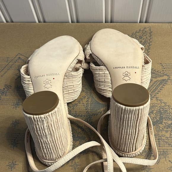 Loeffler Randall Camellia Pleated Knot Heeled Sandal Heel 8 NEW - Picture 5 of 12